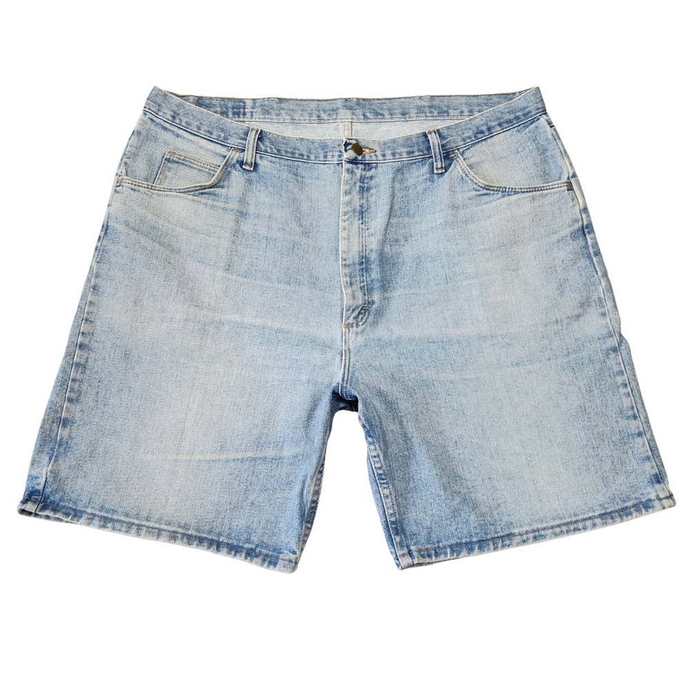 Wrangler Shorts‎ Mens 42 Denim Light Wash Retro Summer Western Cowboy Workwear